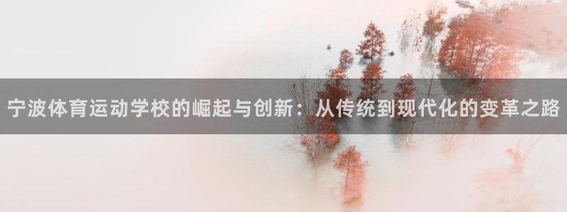 意昂5平台：宁波体育运动学校的崛起与创新：从传统到现代化的变革之路